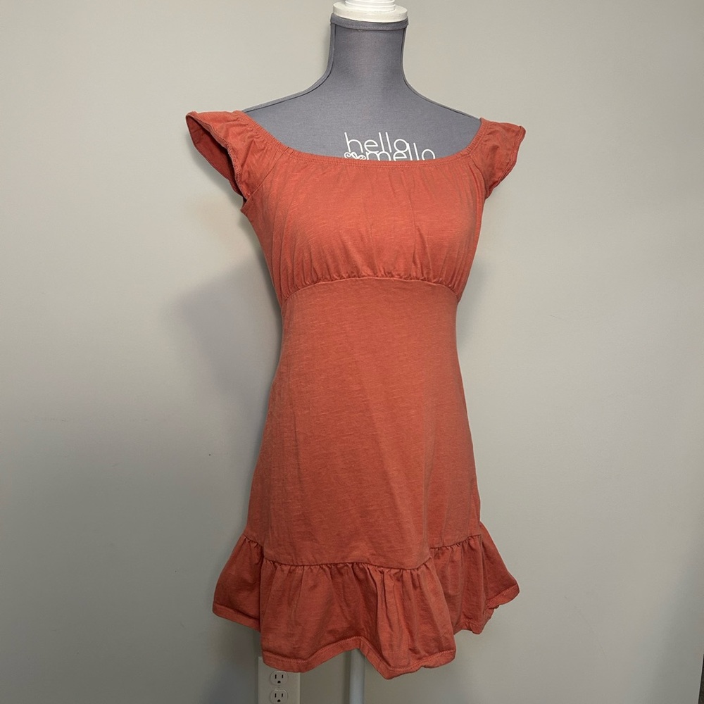 Dusty Pink Ruffle Hem Dress